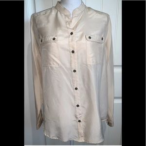 BARBOUR INTERNATIONAL VALVE shirt 100% silk USA 8